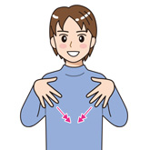 栄養バランスの手話のイラスト1