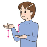 栄養バランスの手話のイラスト2