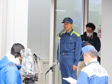 石川県志賀町への人員派遣出発式2