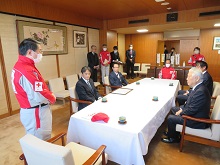 美保テクノスグループ「美勇会」からの能登半島地震災害義援金贈呈式1