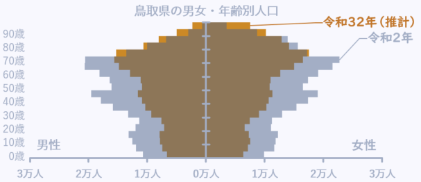 鳥取県の人口ピラミッド