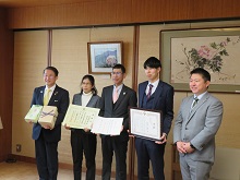 令和5年度新嘗祭献穀者知事感謝状贈呈式及び伝達書授与式2