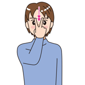 芸術鑑賞の手話のイラスト1