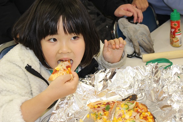 おいしいピザのできあがり