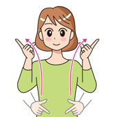樹を植えるの手話のイラスト1