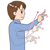 登山の手話のイラスト2