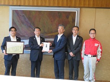シンワ技研コンサルタント株式会社からの能登半島地震災害義援金贈呈式2
