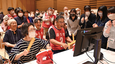 ねんりんピックeスポーツ競技の県西部地区予選会の様子