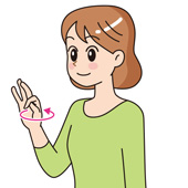 フランスの手話のイラスト