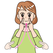 パリの手話のイラスト