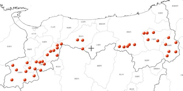 夜空の明るさ調査 調査地点
