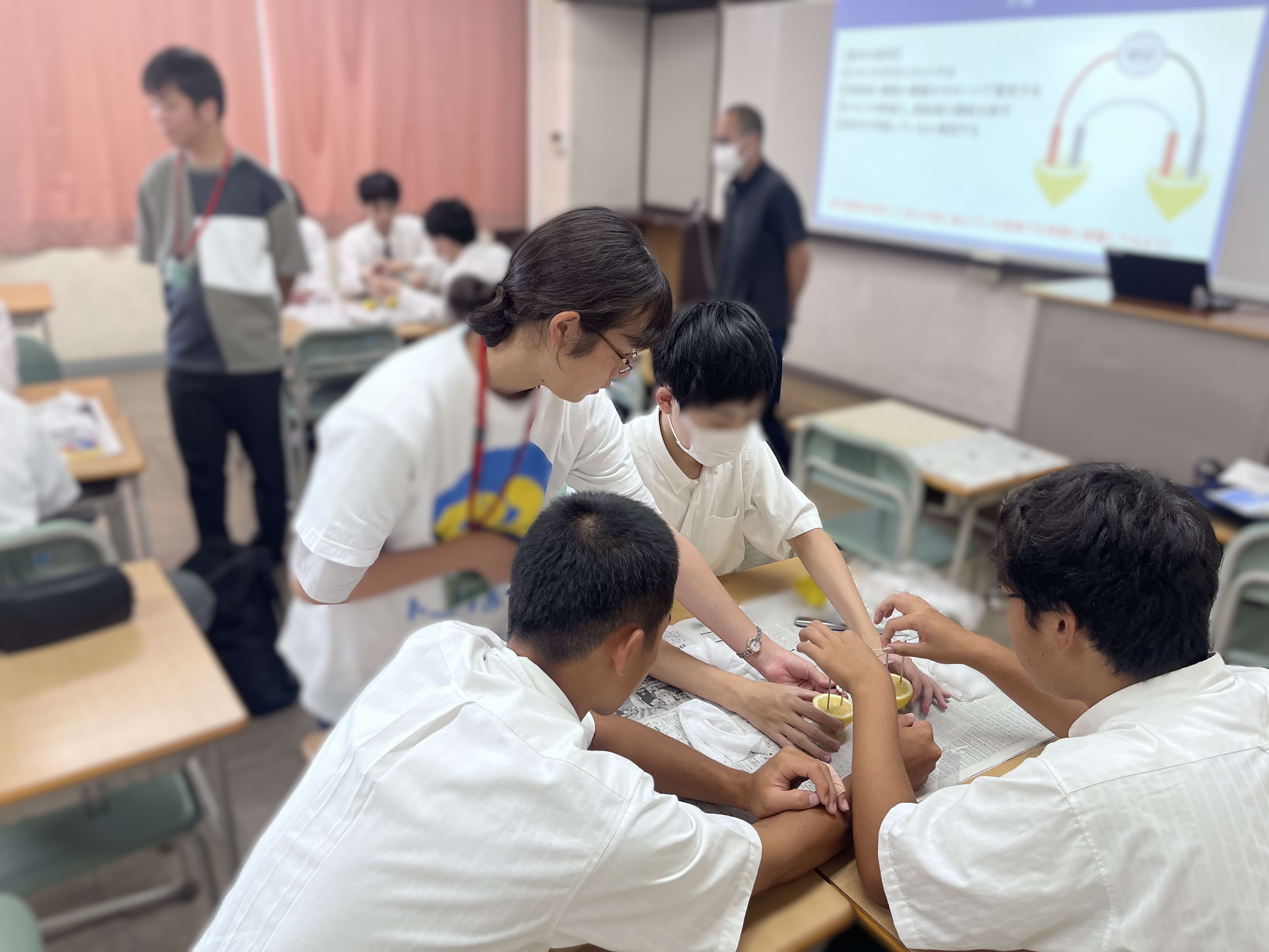 岩美高校でのワークショップの様子