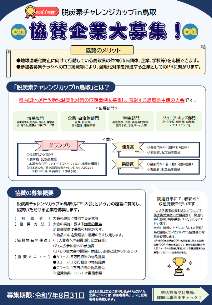 協賛企業募集チラシ表