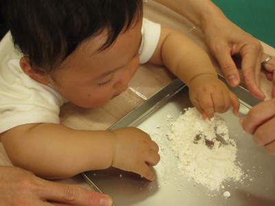 小麦粉ツンツンぱらぱら
