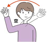 空の手話のイラスト