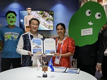 大阪・関西万博 ナウル共和国パビリオン・鳥取県「サンド・アライアンス」調印式2