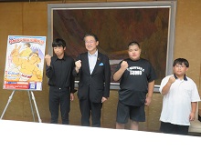 「第40回わんぱく相撲全国大会」鳥取県代表からの出場報告会2