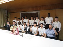 鳥取城北高等学校男子バスケットボール部からの全国高等学校総合体育大会優勝報告会2