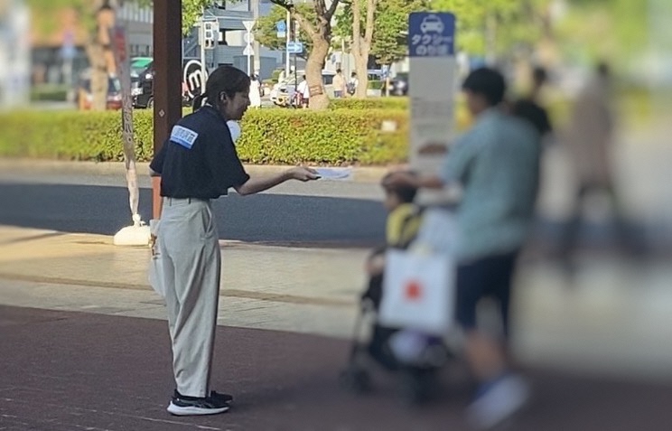 JR鳥取駅前にてPR活動中の写真