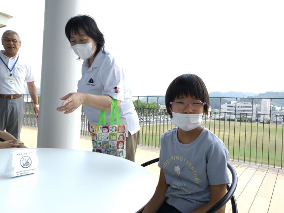 テラスでリラックス