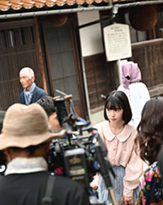 遥かな町へ撮影の様子1