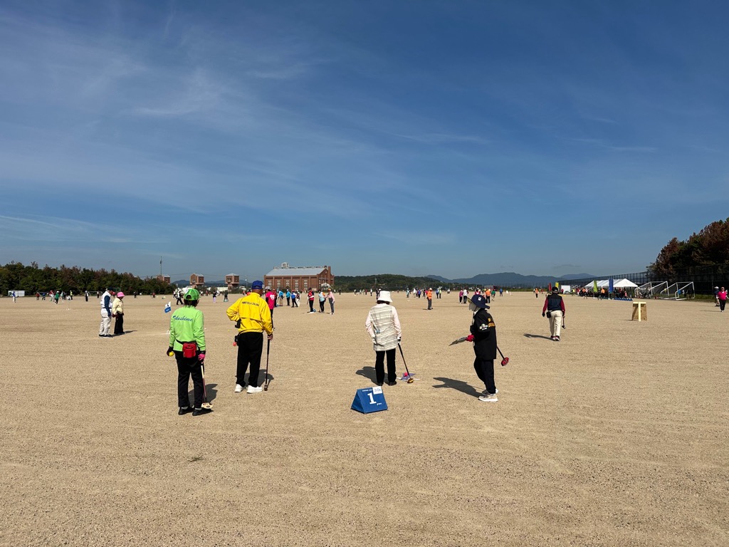 グラウンド・ゴルフプレー中の様子