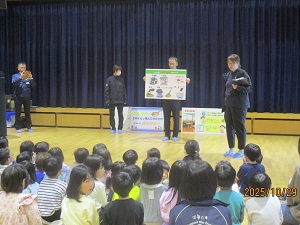 園児に対するJアラートの説明