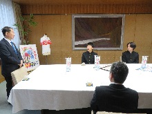 倉吉西高等学校自転車競技部からの全国高等学校総合体育大会優勝報告会1