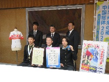 倉吉西高等学校自転車競技部からの全国高等学校総合体育大会優勝報告会2