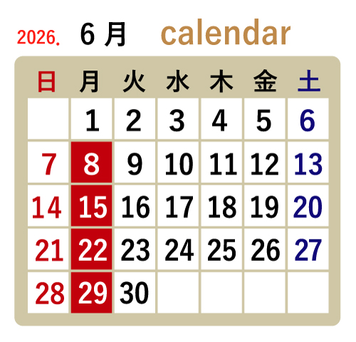 6月カレンダー