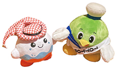 ヨルダン館マスコットのシーファとトリピーの写真