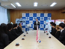 米子工業高等専門学校からの大阪・関西万博における活動報告及びパナソニックホールディングス株式会社からの展示物寄贈式1