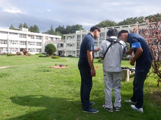 ドローン体験の様子