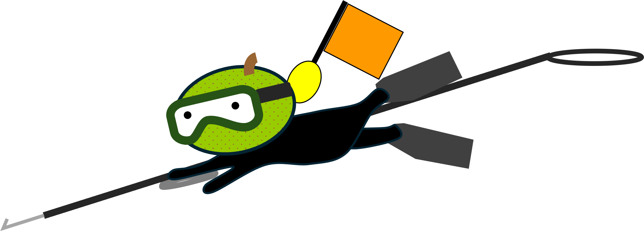 魚突き遊漁のイラスト