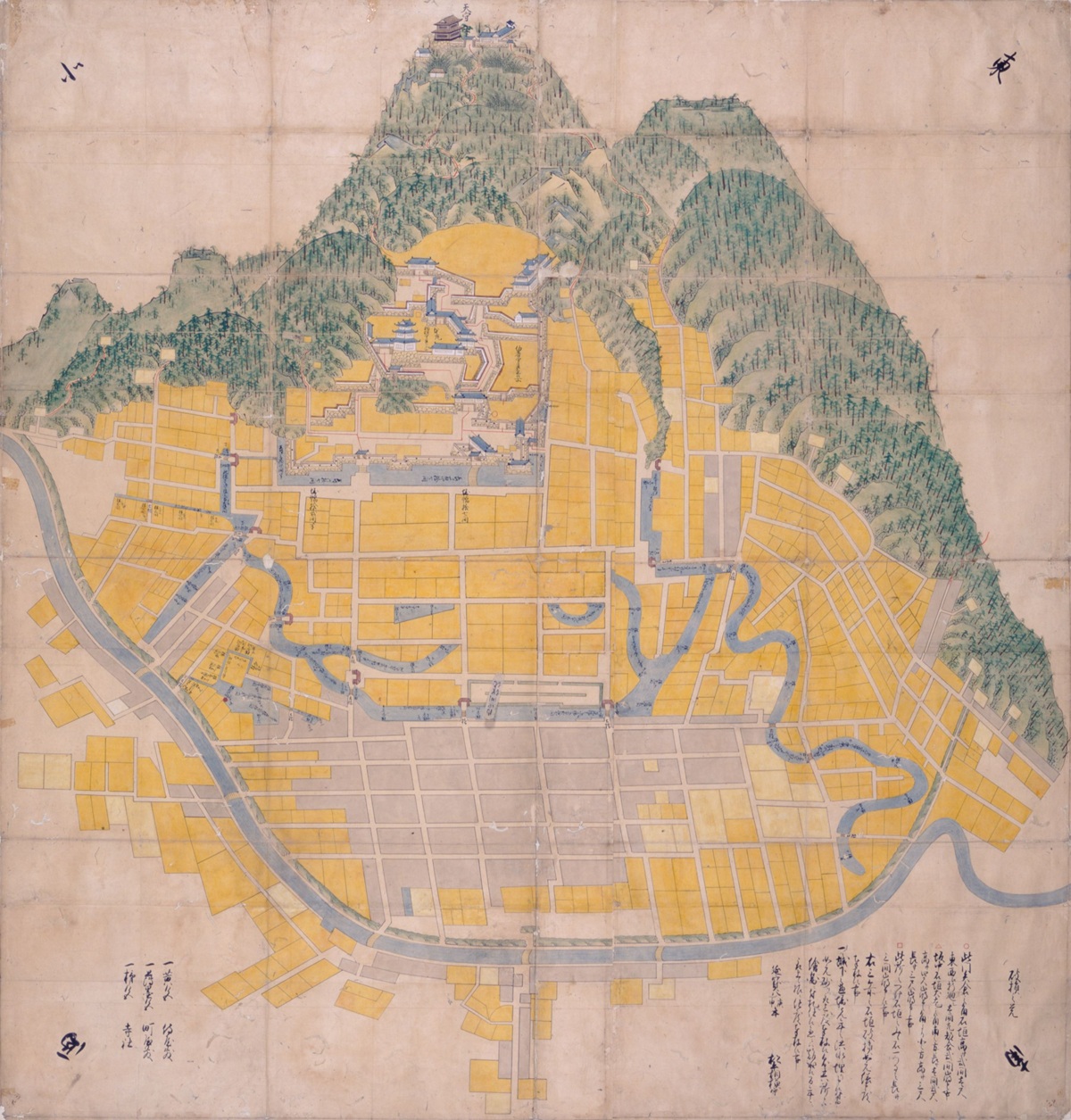 鳥取城修覆願図