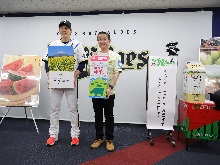 九里亜蓮投手へのとっとりふるさと大使任命式1