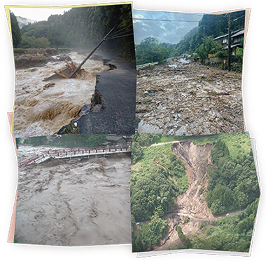 令和5年台風第7号災害（佐治町）の写真（県政だより6月号の表紙）