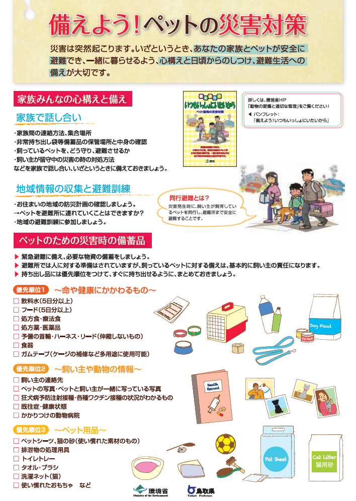 ペットの災害対策