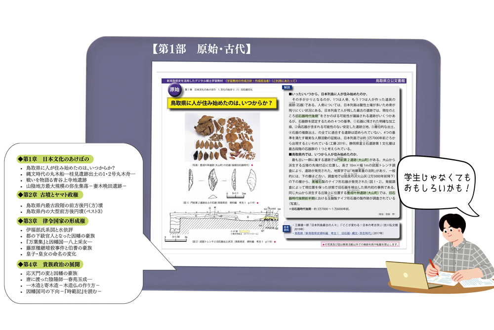 アーカイブズウィーク　デジタル郷土学習教材イメージ図1