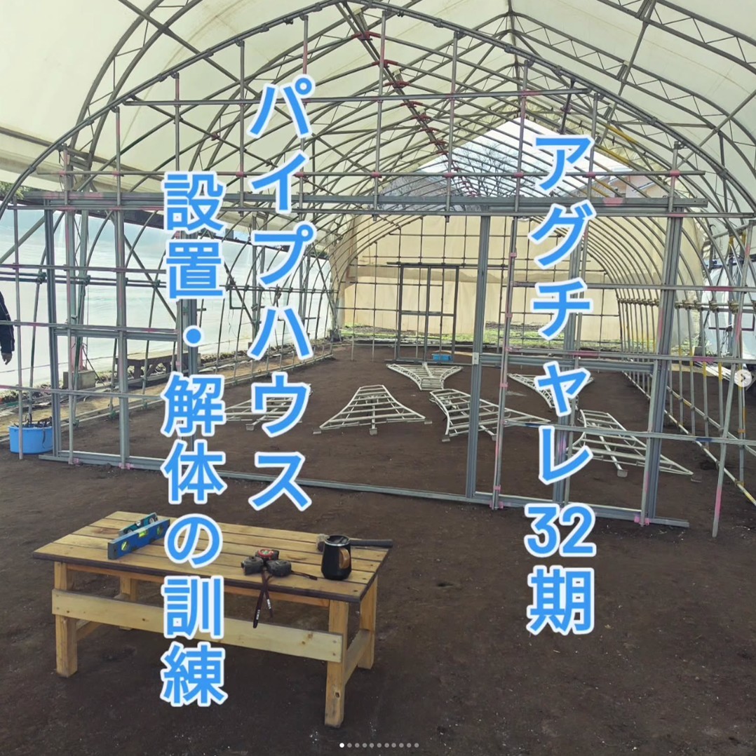 パイプハウスの設置・解体の訓練