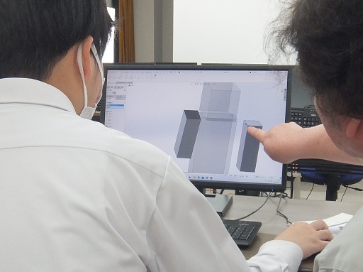 3次元CAD体験の様子