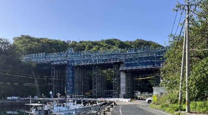 いさりび橋 上部工施工時写真
