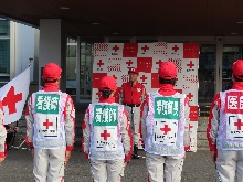 令和8年熊本地震に係る日本赤十字社鳥取県支部救護班（第1班）出発式1