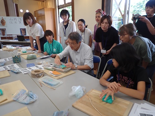 施文体験の様子2