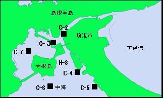 鳥取県栽培漁業センターが実施した調査の定点