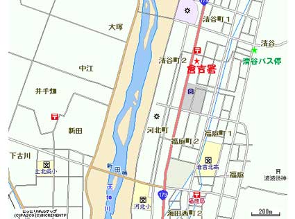 倉吉警察署周辺地図