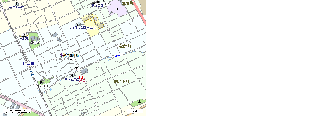 小篠津駐在所の周辺地図