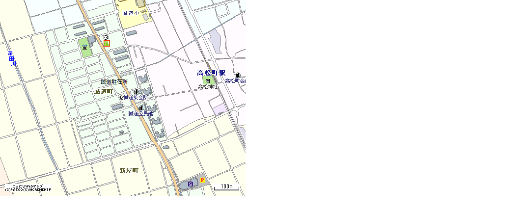 誠道駐在所の周辺地図