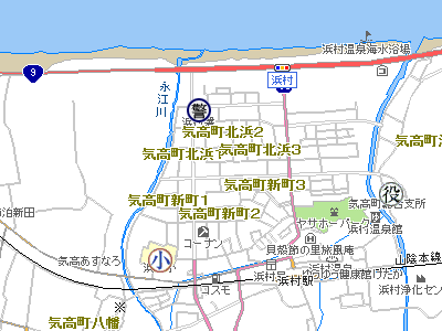 浜村警察署周辺地図