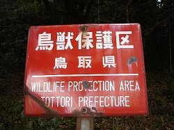 鳥獣保護区看板